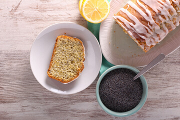 Lemon and poppy seed cake