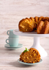 Carrot and nut ring cake,