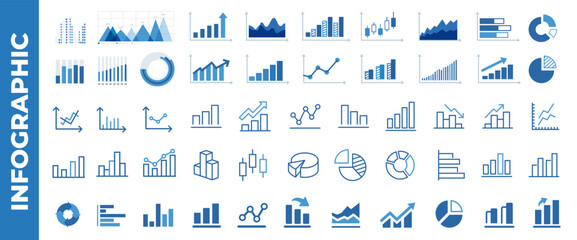 infographics icons blue
