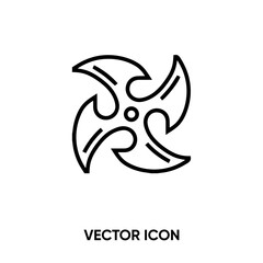 Obraz premium Shuriken vector icon. Modern, simple flat vector illustration for website or mobile app.Japonese culture or ninja symbol, logo illustration. Pixel perfect vector graphics