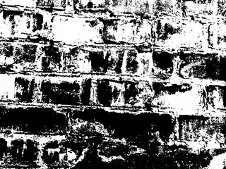 Grunge brick, lattice vector background. Urban old peeled wall.