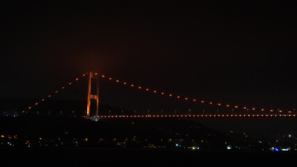 Bosphorus bridge at night