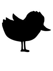 Silhouette niedliches Küken Vögelchen 