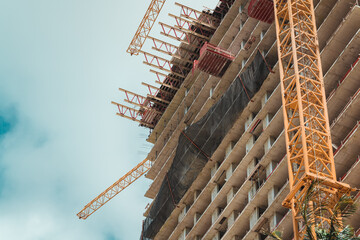 detail of a building in construction miami 