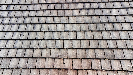 old roof tiles in Liverpool city, UK 