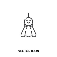 Teru Teru Bozu vector icon. Modern, simple flat vector illustration for website or mobile app.Doll or japonese symbol, logo illustration. Pixel perfect vector graphics	