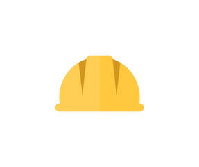 Construction Worker Hat, helmet to wear at work logo design. Concept of construction vector design and illustration. - obrazy, fototapety, plakaty