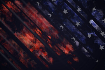 USA flag background design for independence, veterans, labor, memorial day. Blurred abstract background.