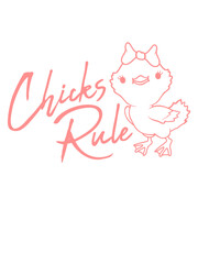 Fototapeta na wymiar Niedliches Vögelchen Chicks Rule 