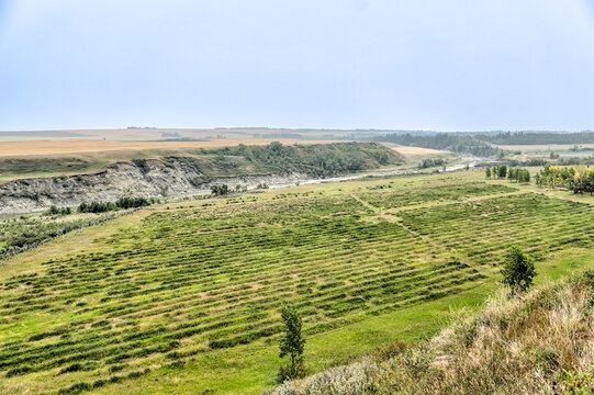 Landscapes Seen From Saskatoon Farm Of Bow River In Rural Alberta