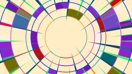 pink blue neon lines circle, geometric shapes, virtual space, ultraviolet light, 80s style, retro disco abstract background