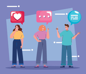 people speaking social media