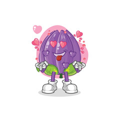 tulip fallin love vector. cartoon character