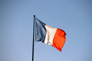 French flag in a sunny day
