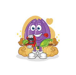 Obraz premium tulip propose with ring. cartoon mascot vector