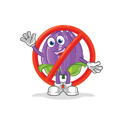 say no to tulip mascot. cartoon vector