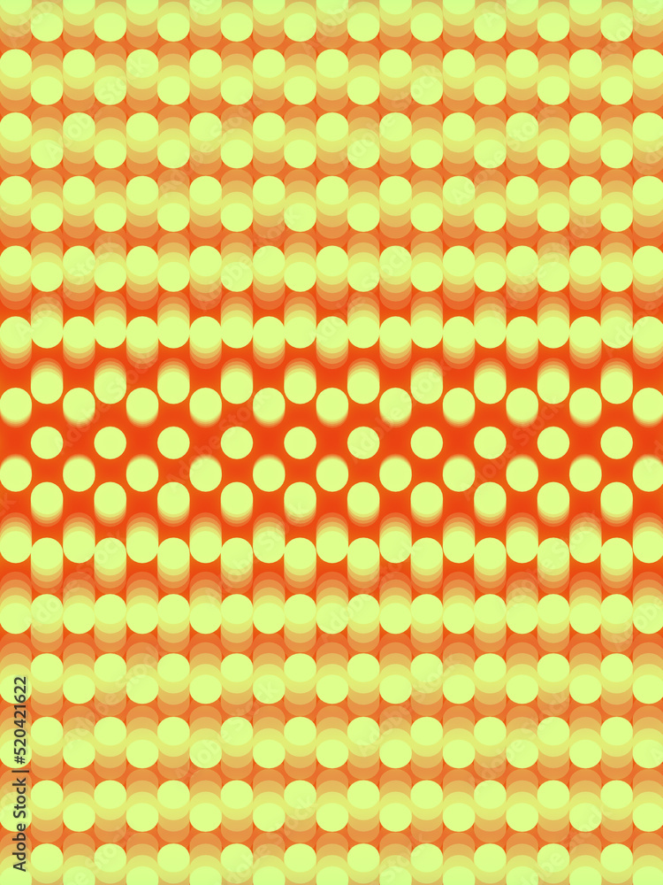 Poster Cylinder texture with a trendy gradient. Modern abstract pattern. Art background. 3d rendering digital illustration