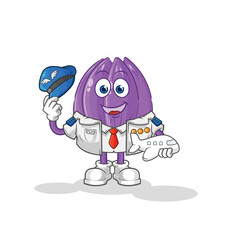 tulip pilot mascot. cartoon vector