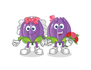 tulip wedding cartoon. cartoon mascot vector