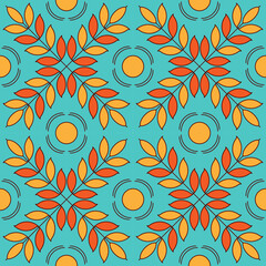 Seamless pattern of simple repeating shapes. Suitable for textiles, wrapping paper, scrapbooking. Vector.