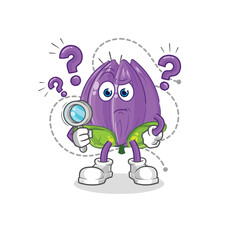 tulip searching illustration. character vector