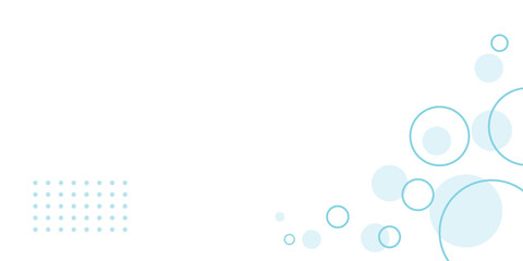 Professional and simple white color background with editable circles in vector format