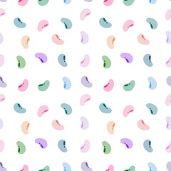 Summer cartoon seamless color beans pattern for wrapping and kitchen fabrics and clothes kids print