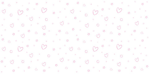 Pink color baby style vector cute background and pattern design