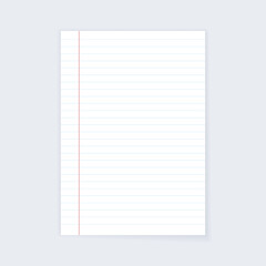 Lined paper sheet