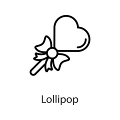 Lollipop  vector Outline Icon Design illustration on White background. EPS 10 File  