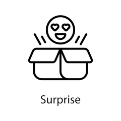 Surprise vector Outline Icon Design illustration on White background. EPS 10 File 