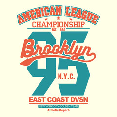T-shirt stamp graphic set. Sport wear typography emblem
