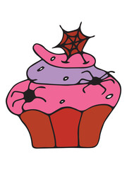 Halloween cute dessert on a white background. Hand drawn colorful vector illustration that works well for holiday projects and cards.