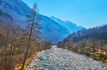 Verzasca River baseflow, Valle Verzasca, Switzerland
