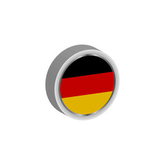 3d germany flag emblem vector design