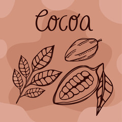 cocoa lettering with fruit