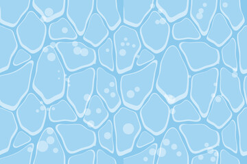 Transparent light blue water seamless pattern