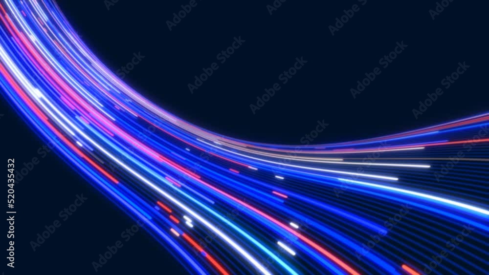 Aufkleber animated neon wave of lines. frame movement of glowing digital bands. rays light. fire and ice. data