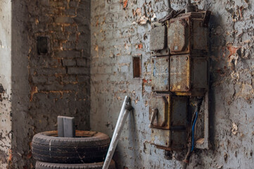 An abandoned old factory made of red bricks - a spinning mill in Poland