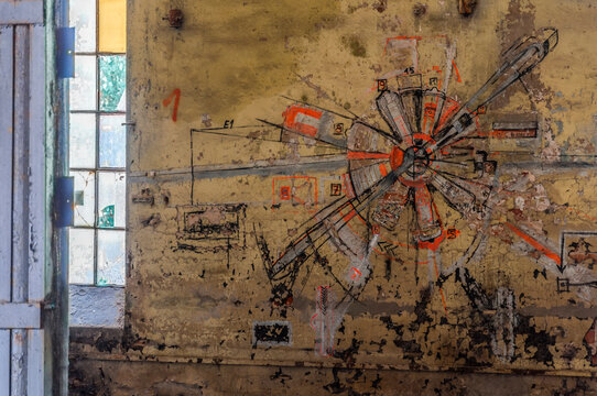 An abandoned old factory made of red bricks - a spinning mill in Poland - Powered by Adobe