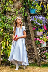 First Holy Communion of Little Girl, Eliza's outdoor session