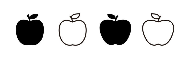 Apple icon vector. Apple sign and symbols for web design.