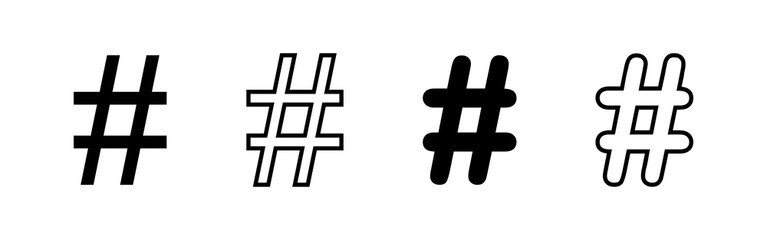 Hashtag icon vector. hashtag sign and symbol