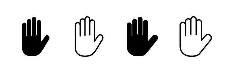 Obraz premium Hand icon vector. hand sign and symbol. palm