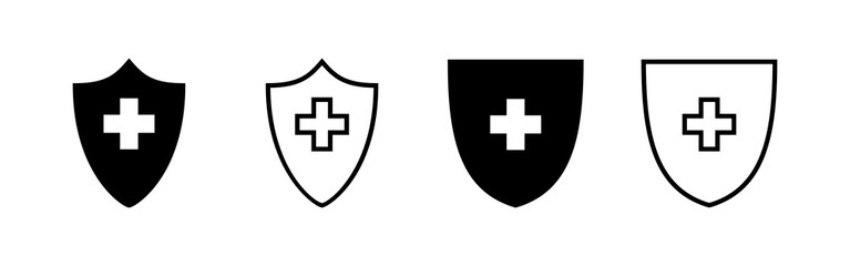 Health insurance icon vector. Insurance health document sign and symbol