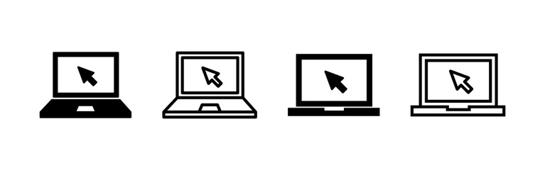 Laptop icon vector. computer sign and symbol