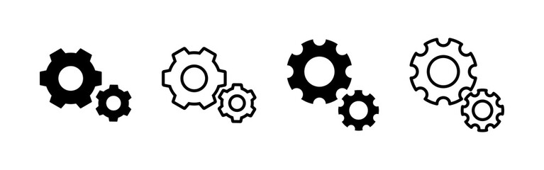 Setting icon vector. Cog sign and symbol. Gear Sign