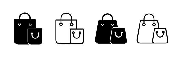 Shopping bag icon vector. shopping sign and symbol