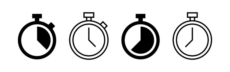 Stopwatch icon vector. Timer sign and symbol. Countdown icon. Period of time