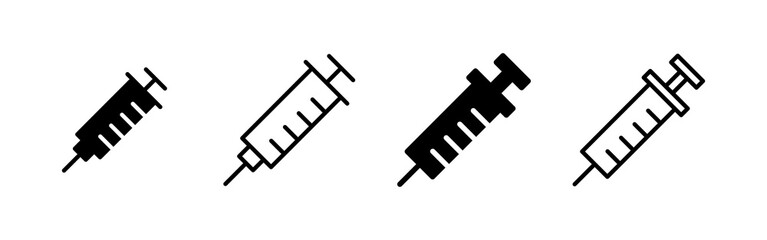 Syringe icon vector. injection sign and symbol.vaccine icon